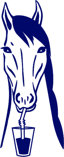 Pferd mit Strohhalm